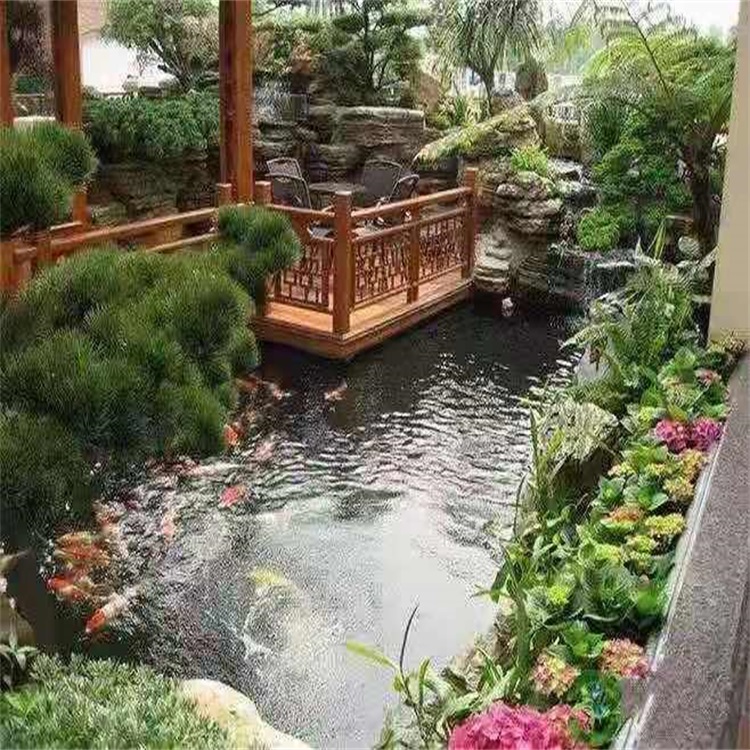 永胜别墅庭院景观设计鱼池
